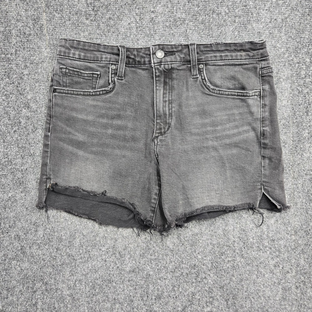 Joe's Jeans Womens Size W31 Black Frayed Hem Denim Shorts High Rise